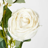 Load image into Gallery viewer, White Real Touch Rose Spray - 62cm
