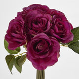 Load image into Gallery viewer, Dark Pink Rose Bouquet - 9 Flowers
