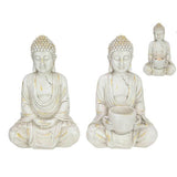 Load image into Gallery viewer, 30cm White &amp; Gold Brushed Rulai Decor Buddha 2 Asstd
