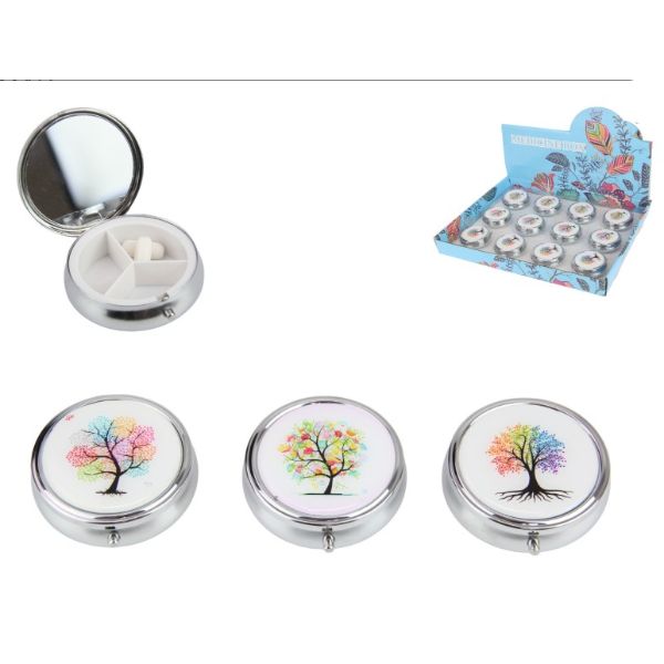 6cm Tree Of Life Pill Box 3 Asstd