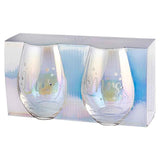 Load image into Gallery viewer, 2 Pack Mr &amp; Mrs Stemless Holographic Glass Set - 560ml
