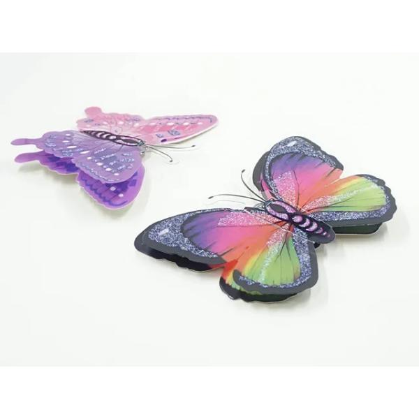 4 Pack Adhesive 3D Butterflies - 10cm x 8cm