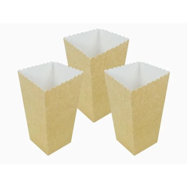 3 Pack Craft Popcorn Boxes - 9cm x 15.9cm x 6.3cm