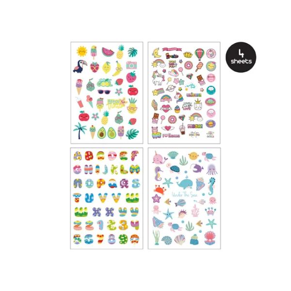 4 Sheets Decorative Stickers