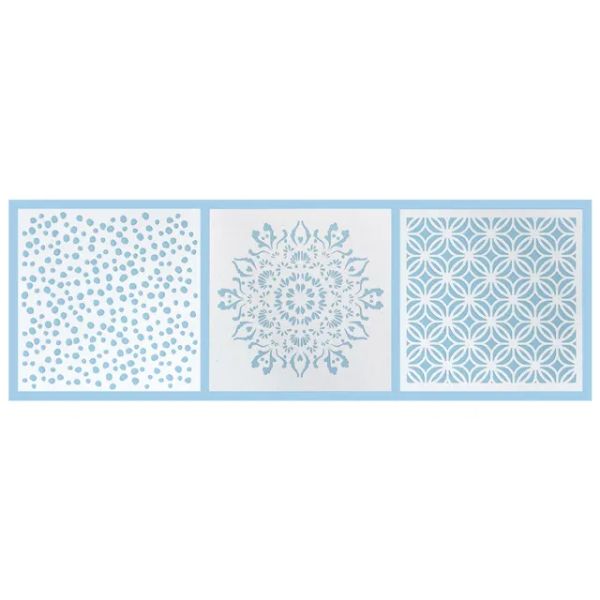 3 Pack Pattern Stencil - 20cm x 20cm