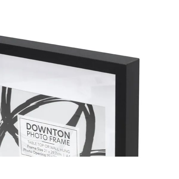 A4 Black & White Downton Matt Frame