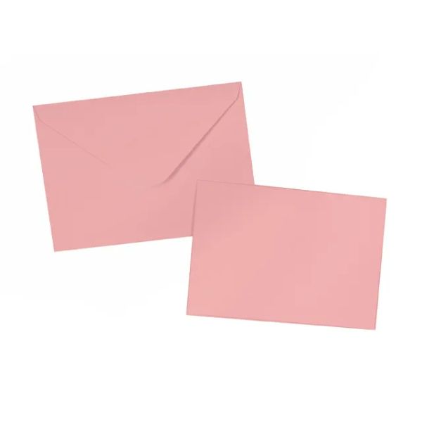 6 Pack Blush Pink Cards & Envelopes - 16.3cm