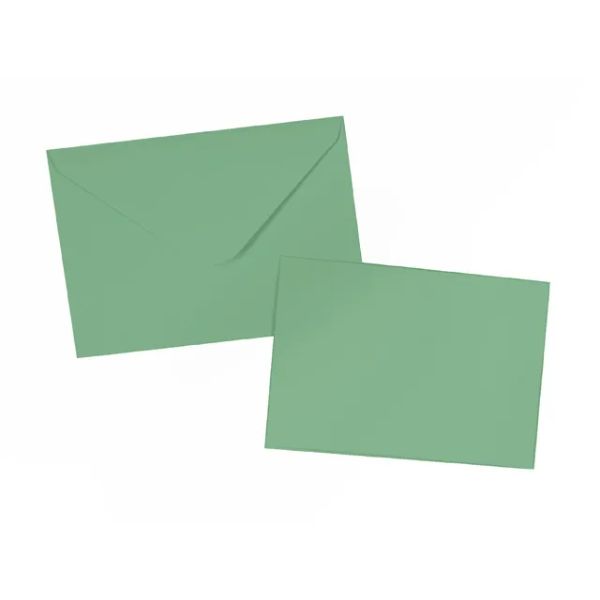 6 Pack Green Cards & Envelopes - 16.3cm