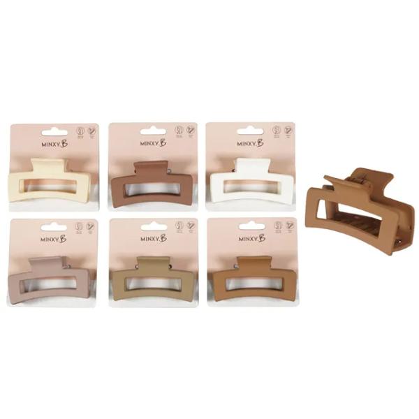 Neutral Standard Rectangle Claw Clip - Assorted