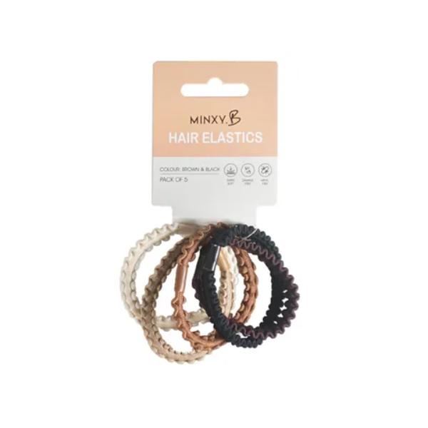 5 Piece Frilled Hair Elastics