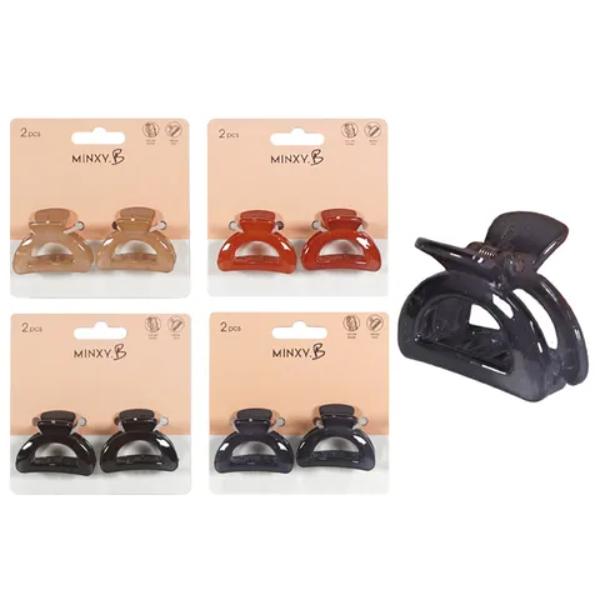 2 Piece Small Everyday Claw Clips - Assorted