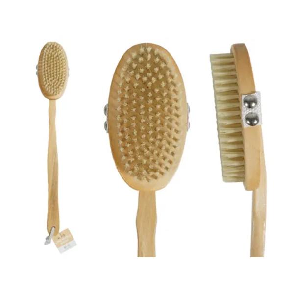 Long Handle Wooden Body Brush