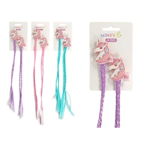 2 Pack Kids Unicorn Hair Extension - Assorted