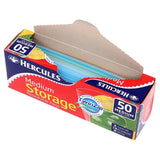 Load image into Gallery viewer, 50 Pack Medium Reusable Hercules Twin Zip Storage Bags - 22cm x 25cm
