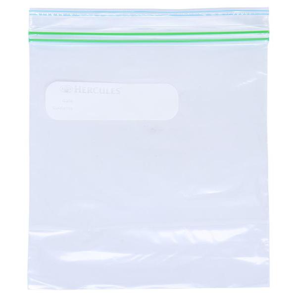 50 Pack Medium Reusable Hercules Twin Zip Storage Bags - 22cm x 25cm