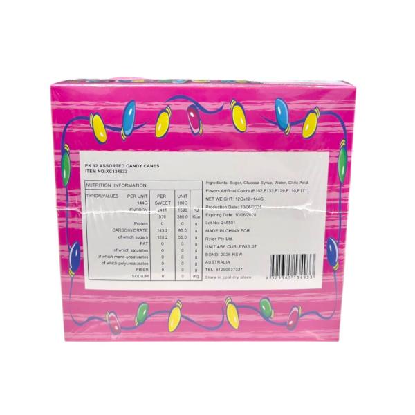 12 Pack Candy Canes - 144g