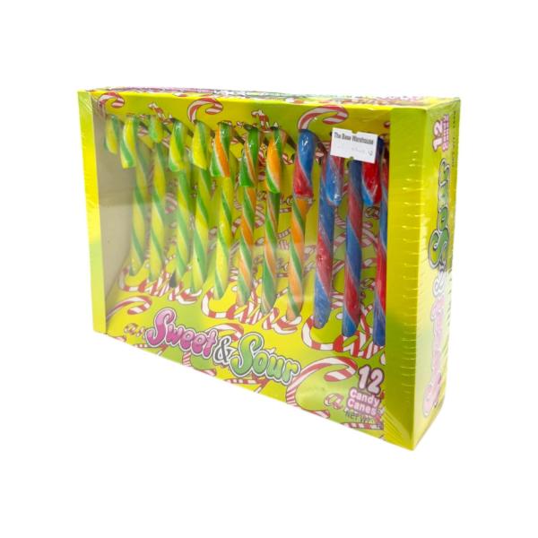 12 Pack Sweet & Sour Candy Canes - 144g