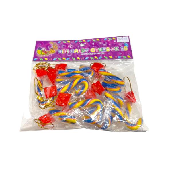 15 Pack Mini Candy Canes - 60g