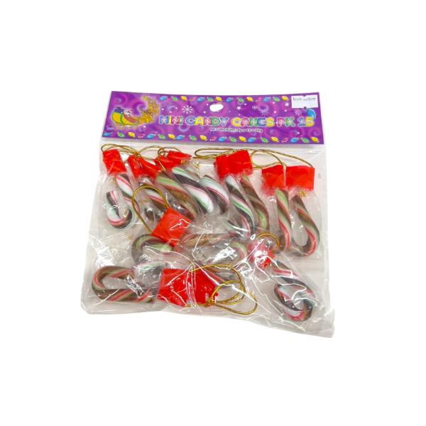 15 Pack Mini Candy Canes - 60g