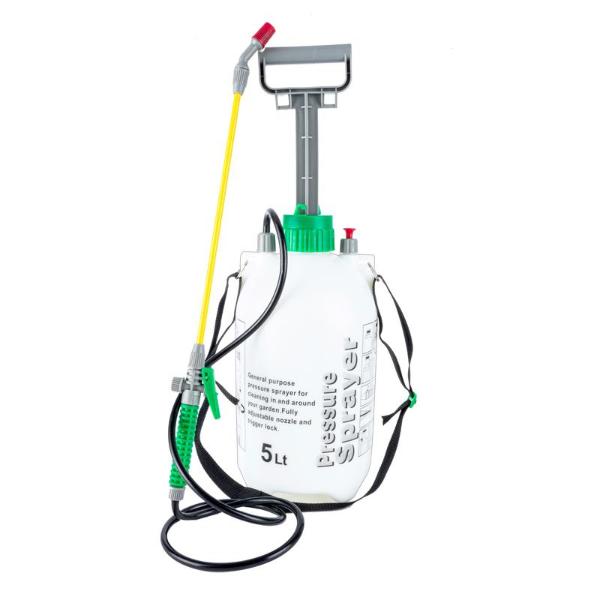 White & Green Pressure Sprayer Pump Action - 5L