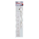 Load image into Gallery viewer, White 240V 10A Max Load 2400W 6 Outlets With Overload Protection Power Board - 1m
