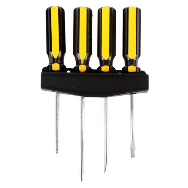 4 Pack Assorted Screwdrivers Set With Holder