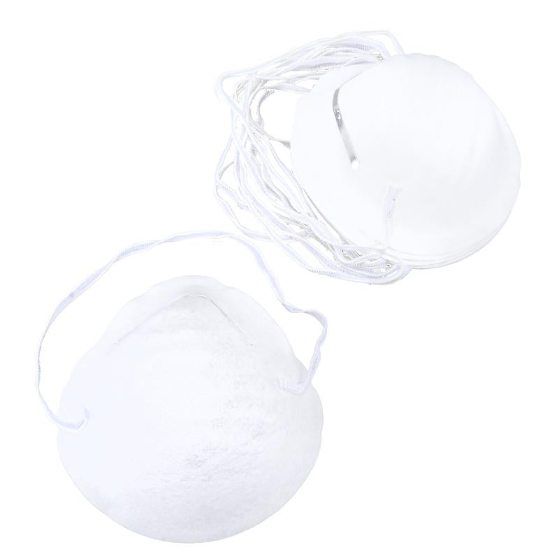 10 Pack White Dust & Pollen Mask With Bendable Nose Clip