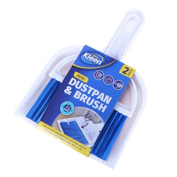 2 Pack Dustpan & Brush Set - 18cm x 11.5cm