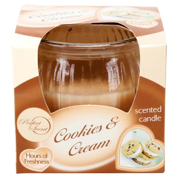 Candle Glasslight Scented 6.5cm Cookies & Cream