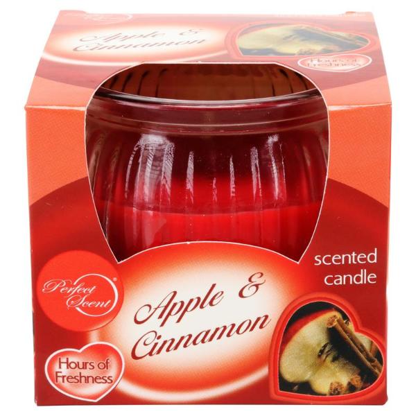 Candle Glasslight Scented 6.5cm Apple & Cinnamon