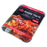 Load image into Gallery viewer, 5 Pack Foil Baking Trays With Lids - 32cm x 23cm x 6cm
