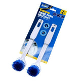 Load image into Gallery viewer, 2 Pack Hand Dish Brush With Scraper - 20.5cm
