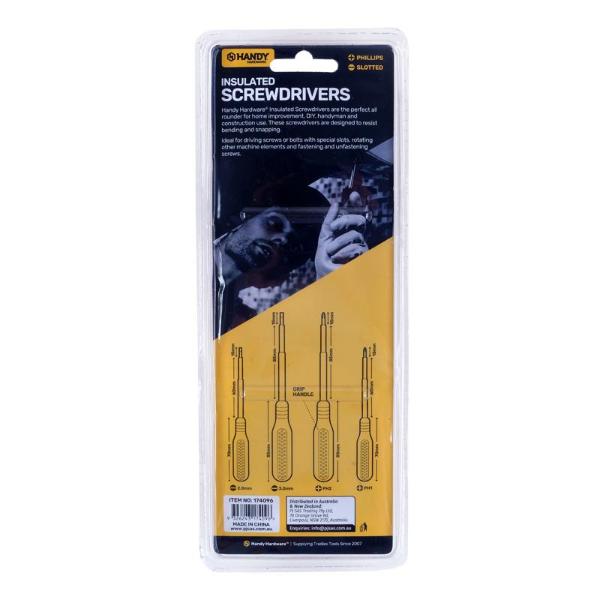 4 Pack Insulated Rubber Screwdriver