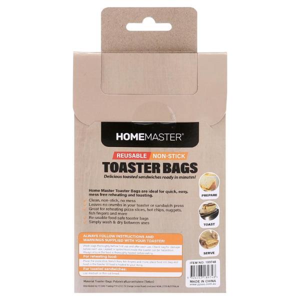 2 Pack Toaster Bags - 16cm x 16.5cm