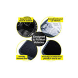 Load image into Gallery viewer, 4 Pack Black Checkered Anti Slip Car Floor Mat
