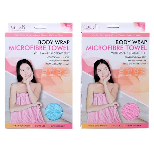 Blue Or Pink Microfibre Body Wrap Towel