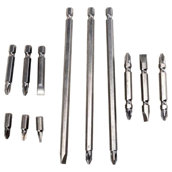 Assorted Tool Accessories Carbon Steel Power Bits - 2.5cm x 15cm