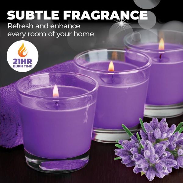 Soothing Lavender Glasslight Scented Candle - 7cm