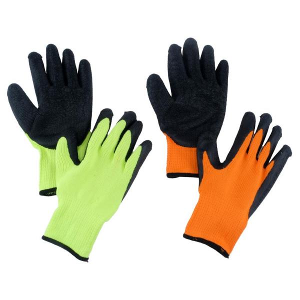 Fluro Working Gloves With Black Palm Grip - OSFM