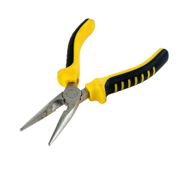 Premium Black & Yellow Long Nose Comfort Grip Handle Plier - 1.5cm