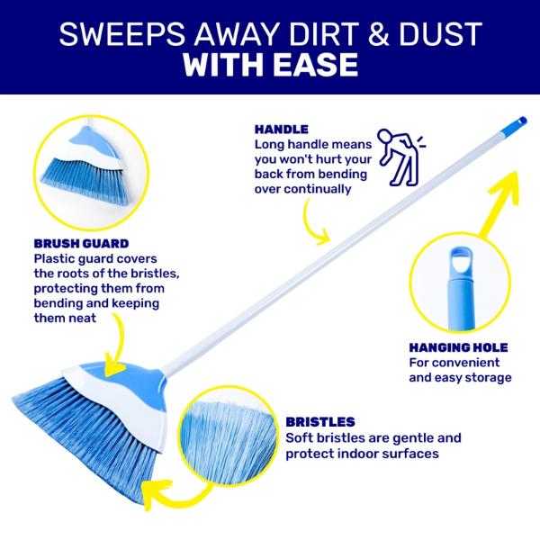 2 Pack Xtra Kleen Soft Bristles Broom - 132cm