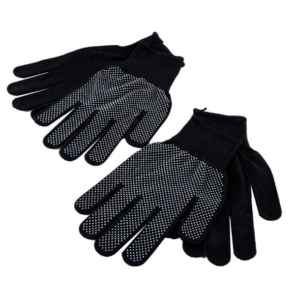 2 Pairs Black Gloves - Medium - Large