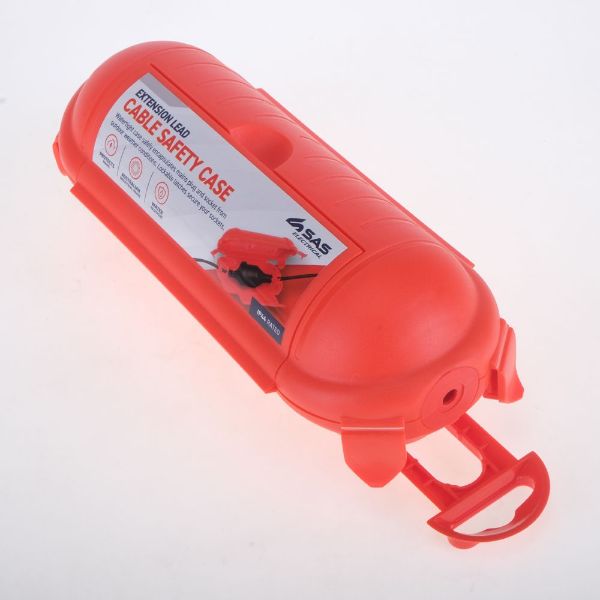 Red IP44 Rated Mains Plug & Socket Protector Case - 21cm x 8cm