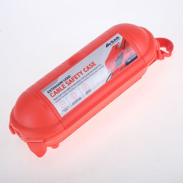 Red IP44 Rated Mains Plug & Socket Protector Case - 21cm x 8cm
