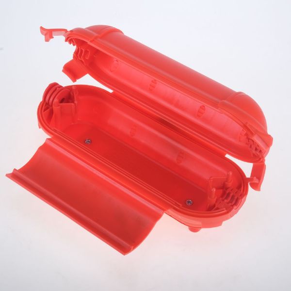 Red IP44 Rated Mains Plug & Socket Protector Case - 21cm x 8cm