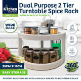 Load image into Gallery viewer, Spice Rack Turntable With Non- Slip Surface - 2 Tier

