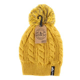 Load image into Gallery viewer, Women Soft &amp; Cosy Pom Pom Cable Knitted Weave Beanie
