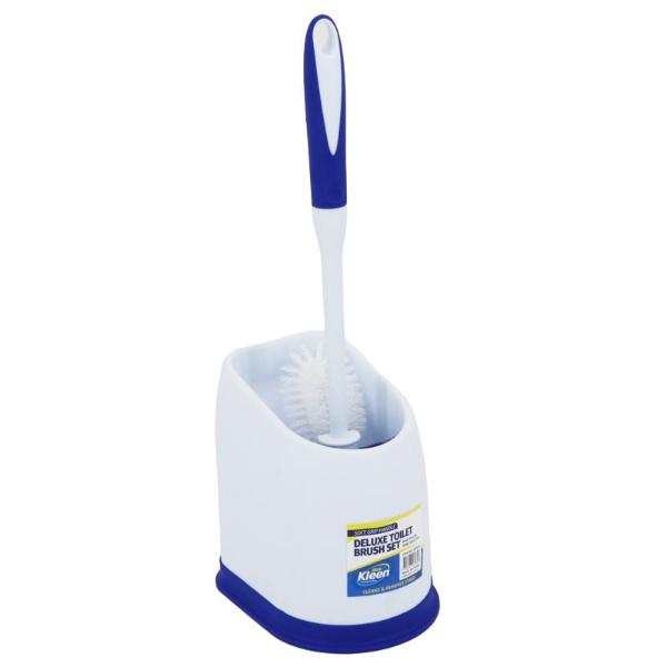 Deluxe Toilet Brush With Soft Grip Handler & Holder