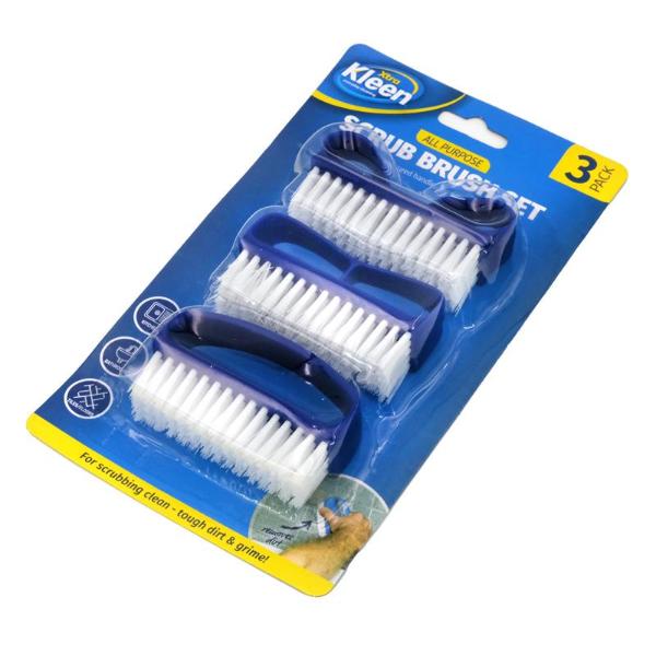 3 Pack All Purpose Scrub Brush Set