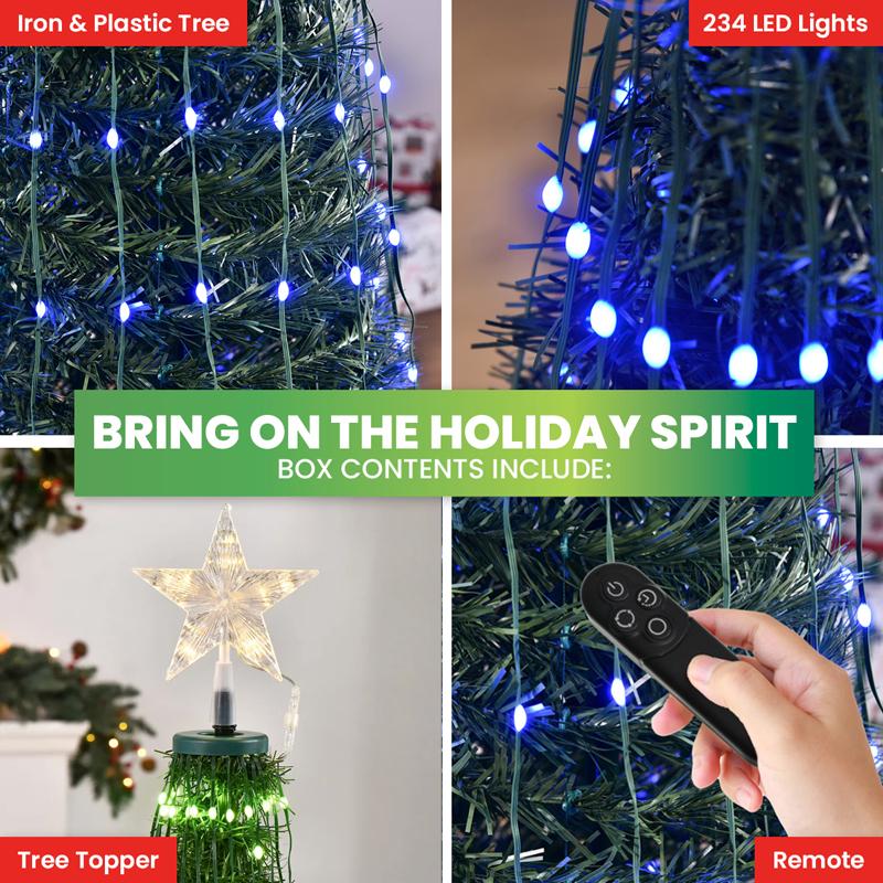 Multicolour Led Pop Up Christmas Tree - 150cm